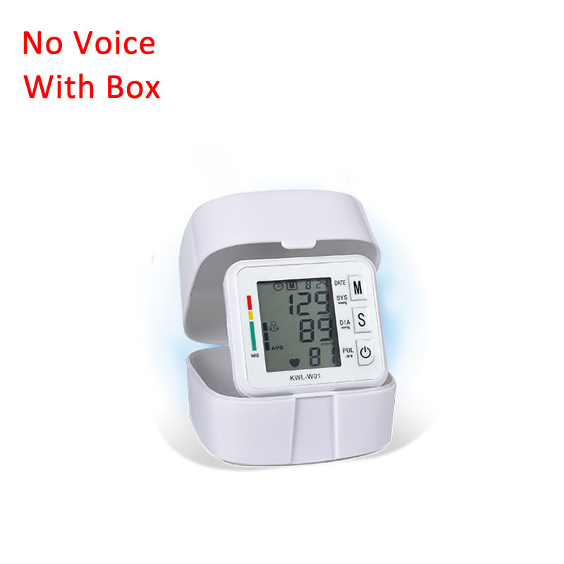 Blodtryksmåler automatisk stemme håndled digital blodtryksmåler tonometer meter håndled lcd display: Ingen stemme