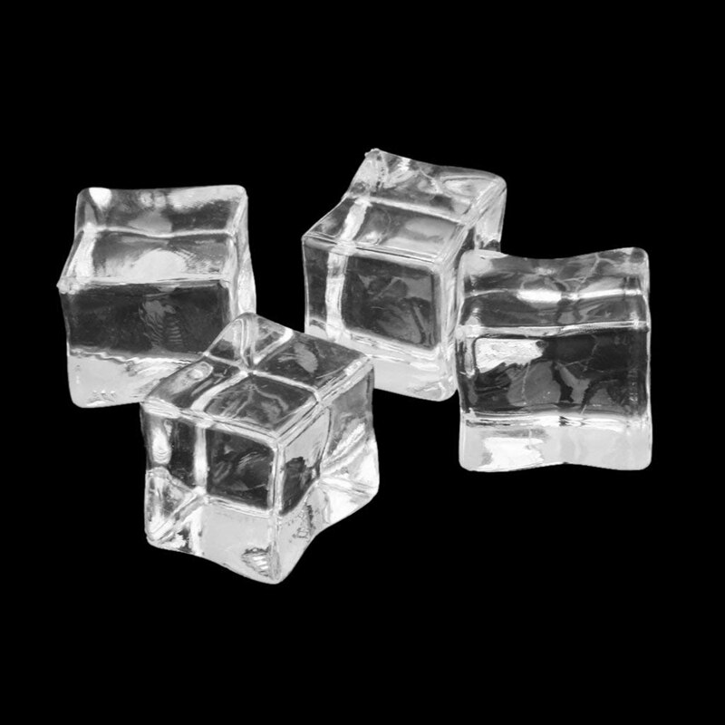 20Pcs Kunstmatige Acryl Ijsblokjes Crystal Barwar Bruiloft Decor - 2.5Cm