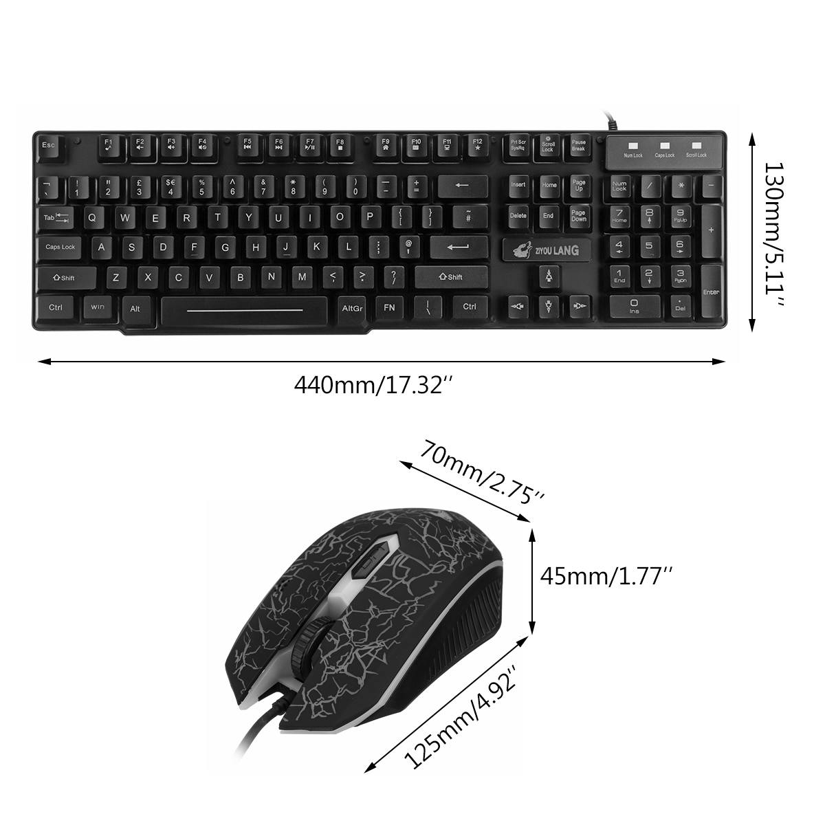 RGB Led Lighting Computer Laptop Gamer USB Wired Gaming Keyboard Backlit With Mouse Pads Keyboards Mechanical Feeling