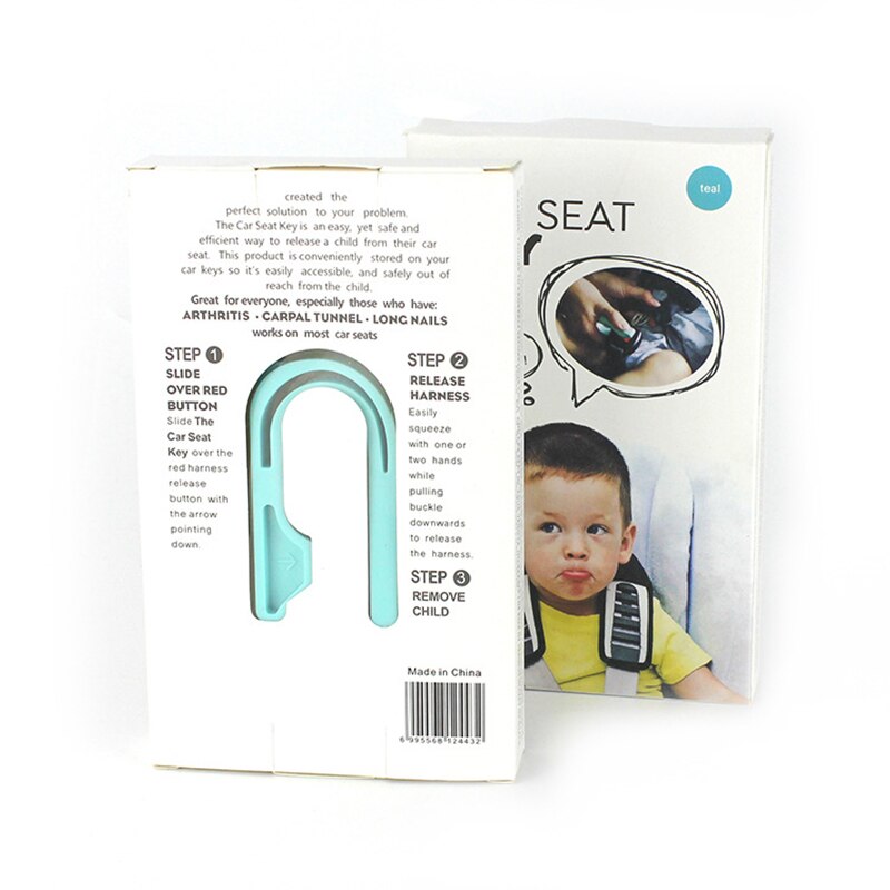 Bilsædets nøgle, spænde til bilsæde, let spændeudløsningsværktøj til børn og børnepassere, plejere, forældre, bedsteforældre