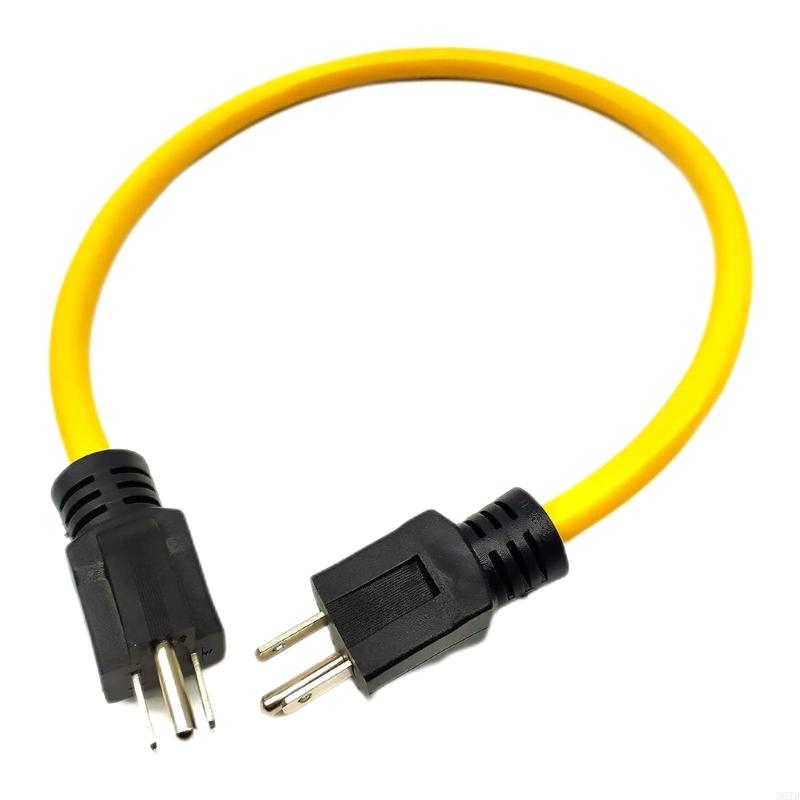 367D 3 Prong Plug To Plug Double Male Extension Cord 12AWG 125V NEMA 5-15P To 5-15P Cord Adapter Transfer Switch Cable