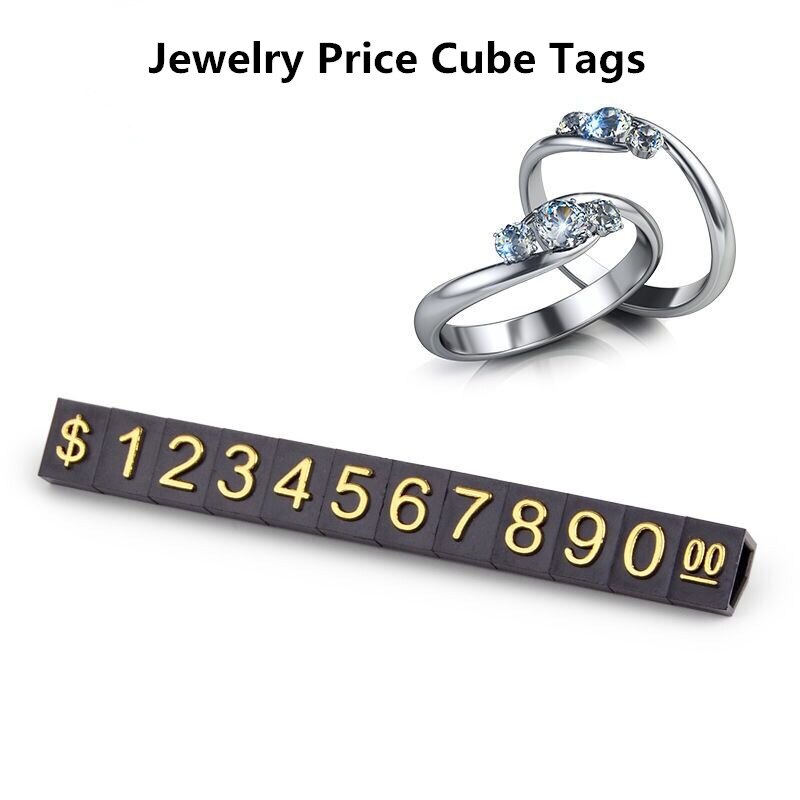 10 Strips Big Plastic Cubes Price Display Tags Adj... – Grandado