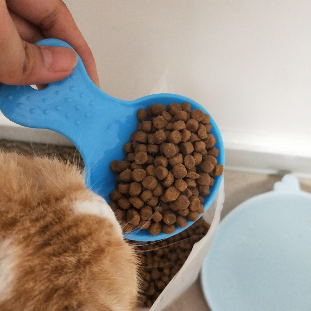 Kjæledyrfôringsspade kattematskje stor kapasitet fortykning katt hund plast spade kjæledyrmater