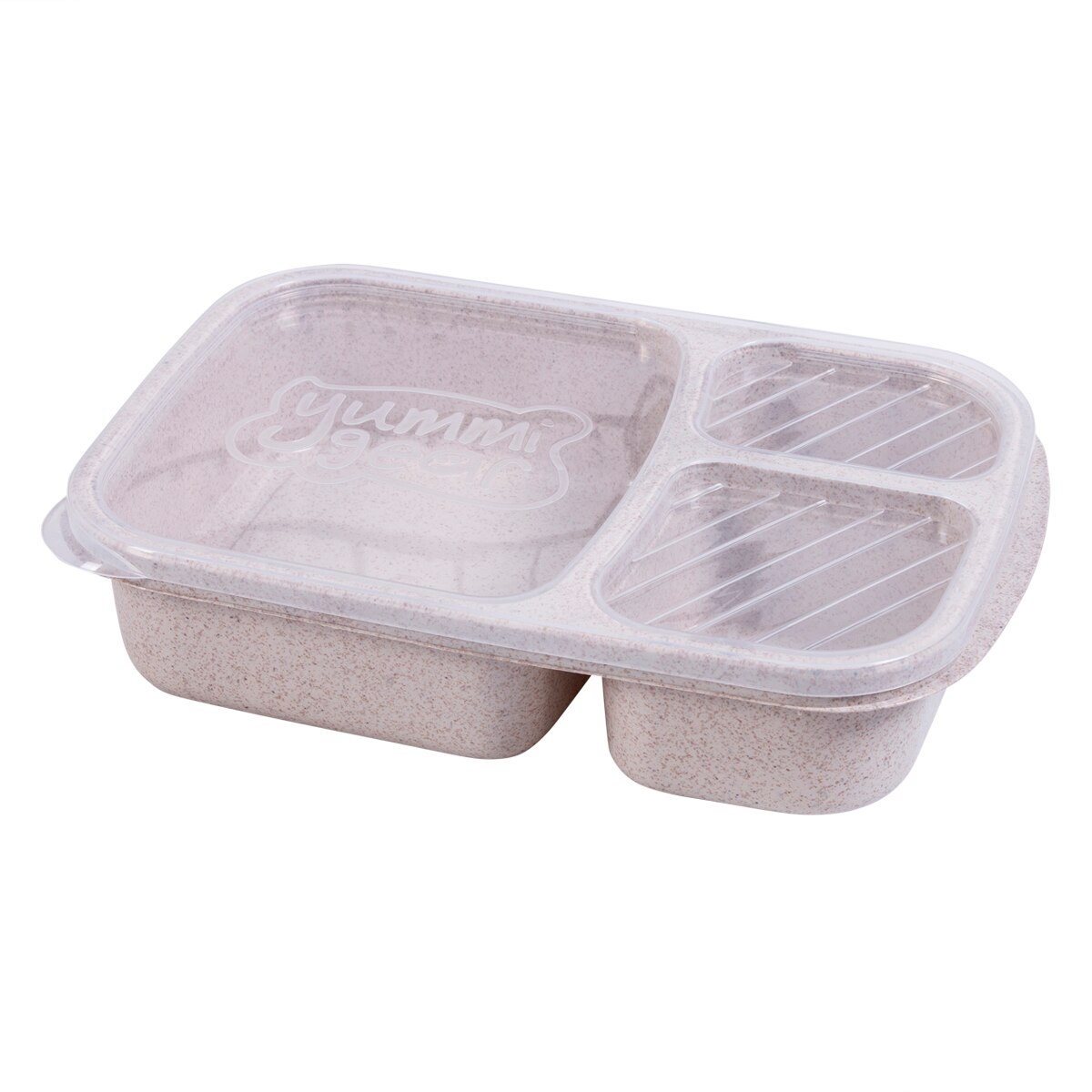 3- lags plastik madkasse madbeholder bento madkasser med 3- rum mikroovn picnic madbeholder opbevaringsboks: -en