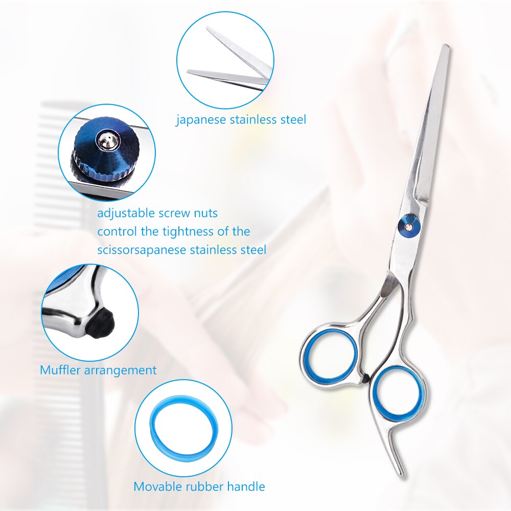 8/10 stk frisør udtynding sakse sæt hår klipning saks børste hår klip kappe pleje kam til barbershop