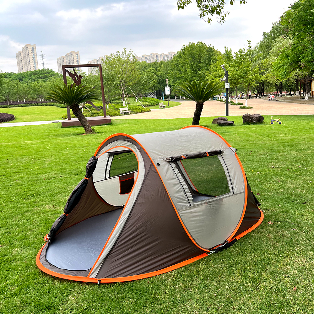 Una tienda para 3-4 personas, tienda de campaña, tienda familiar, tienda de viaje, impermeable y protección solar, adecuada para acampar y hacer senderismo.
