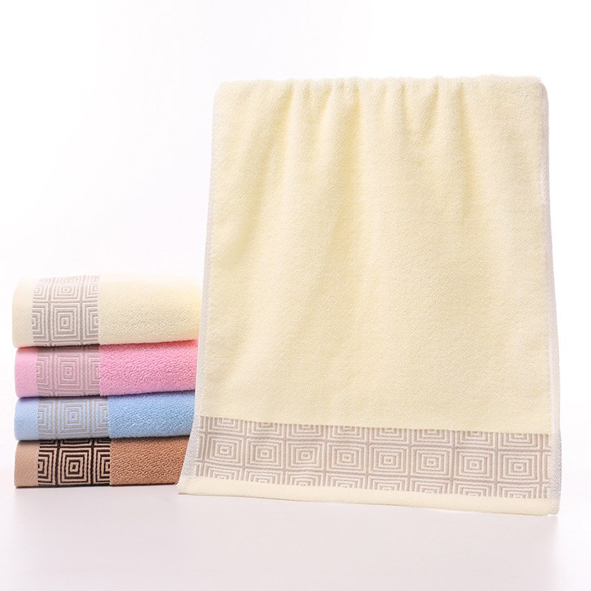 Ansiktshåndkle geometrisk bomull håndklær moderne bad hjemmehotell for barn voksen 34*75cm toalla ansiktsbehandling visage serviette toalha: Beige