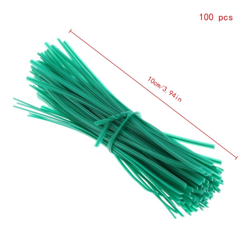100 Pcs Tuin Gecoat Twist Draad String Tie Plant Ondersteuning Plastic Band Cables-M20: 10cm