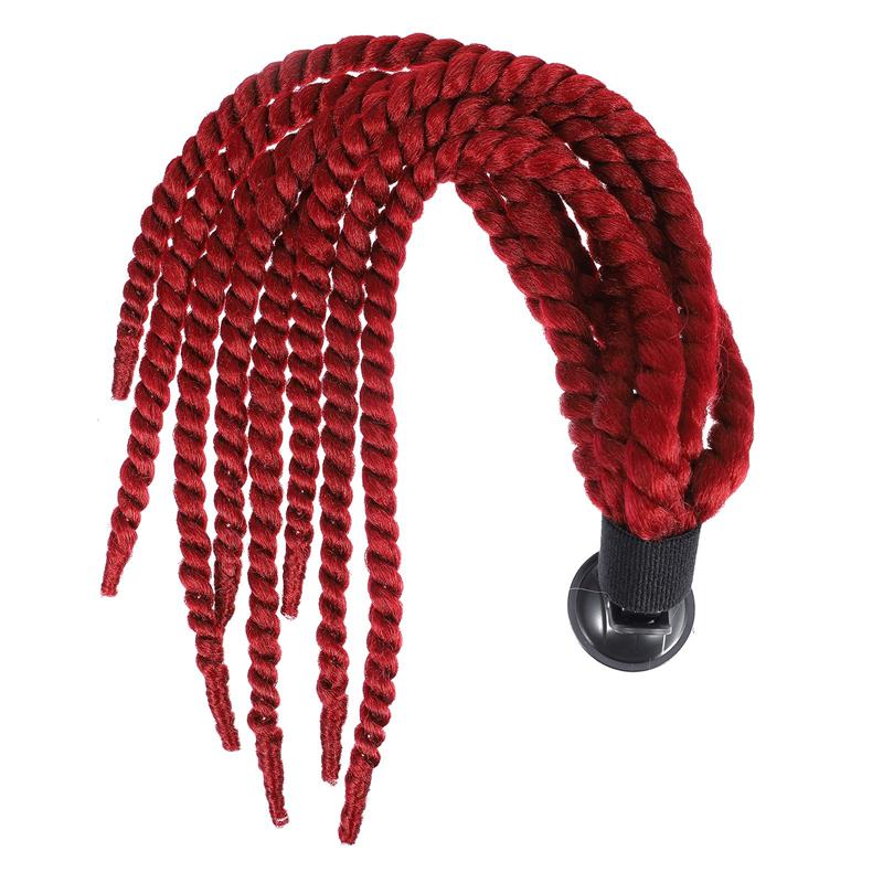 Casco de motocicleta para mujer, trenzas, peluca para cascos de moto: D