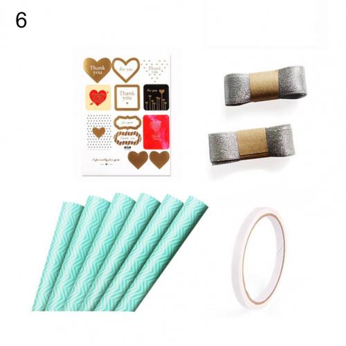 Papier d&#39;emballage pour bonbons, sans odeur, pratique, pliable, festif, tactile, emballage, 1 ensemble: 6