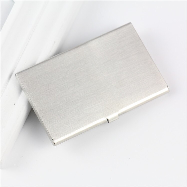 Mannen Metalen Rvs Kaarthouder Case Silver Aluminium Zaken Id Credit Bank Card Case Voor Kaarten: A