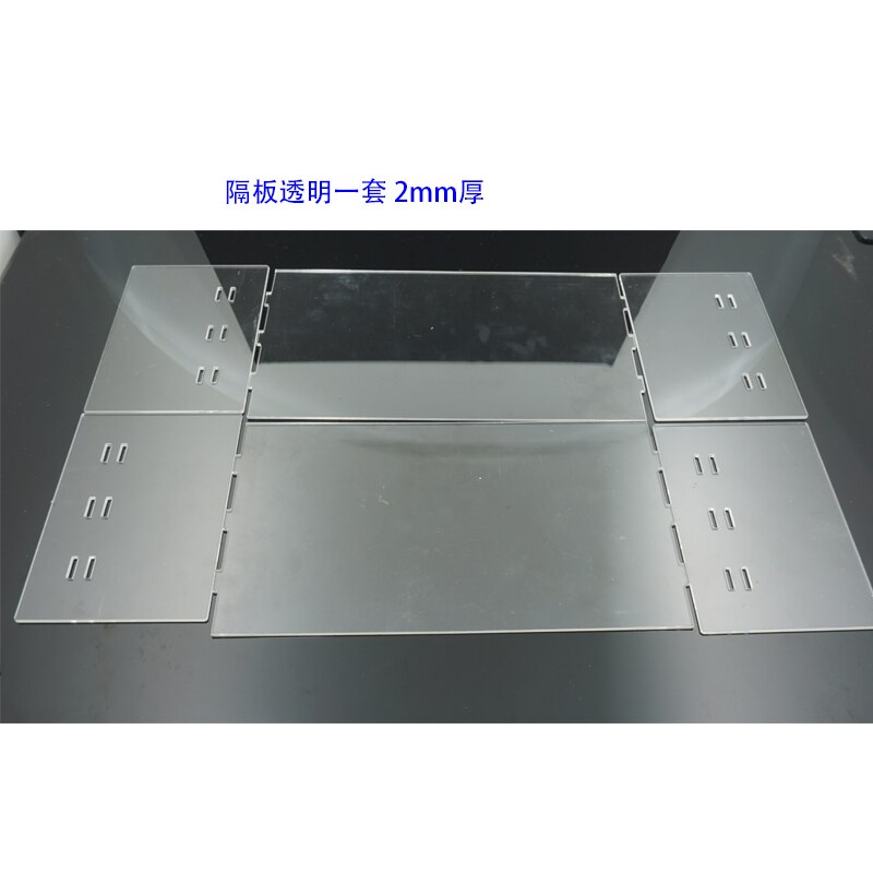 Transparent Acrylic Separator Clapboard Ramen Box Partition 1 set for Tamiya Mini 4WD Racing Car 324store: 1 set clear
