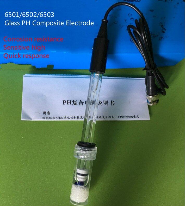 Électrode composite PH, électrode composite PH 6501/6502/6503 en verre. Résistance à la Corrosion, sensibilité élevée et réponse rapide.