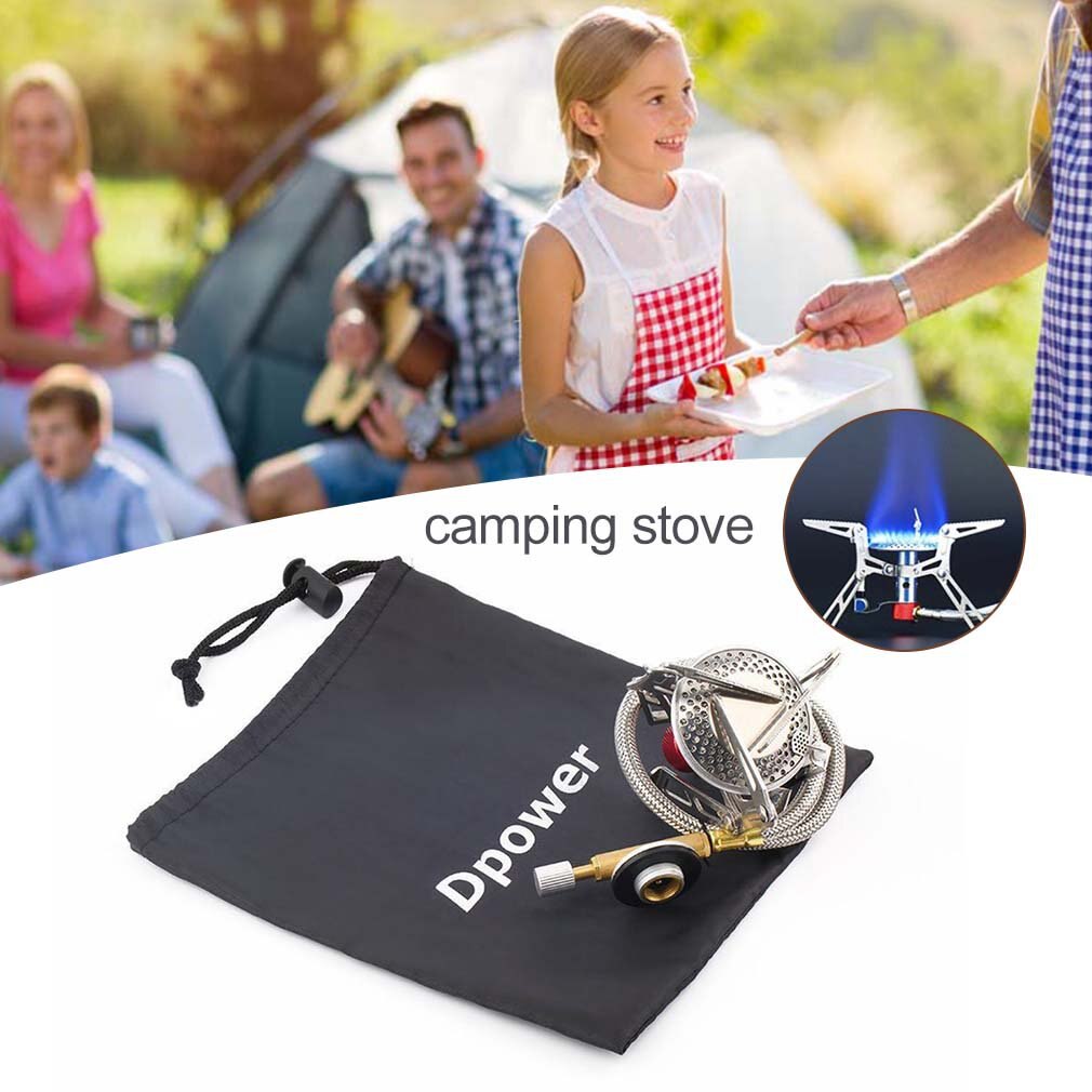 Söt camping spis utomhus gasspis brännare matlagning picknick bärbar fällbar lättviktsbrännare spis med tändanordning
