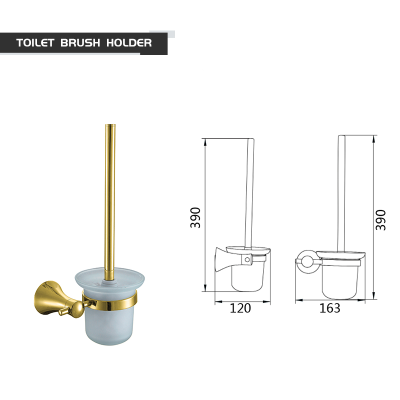 Bathroom Accessories Paper Holder Soap Shelf Towel Rack Toilet Brush Holder Towel Holder Hooks Brass Gold Bathroom Hardware Set: Toilet Brush Holder