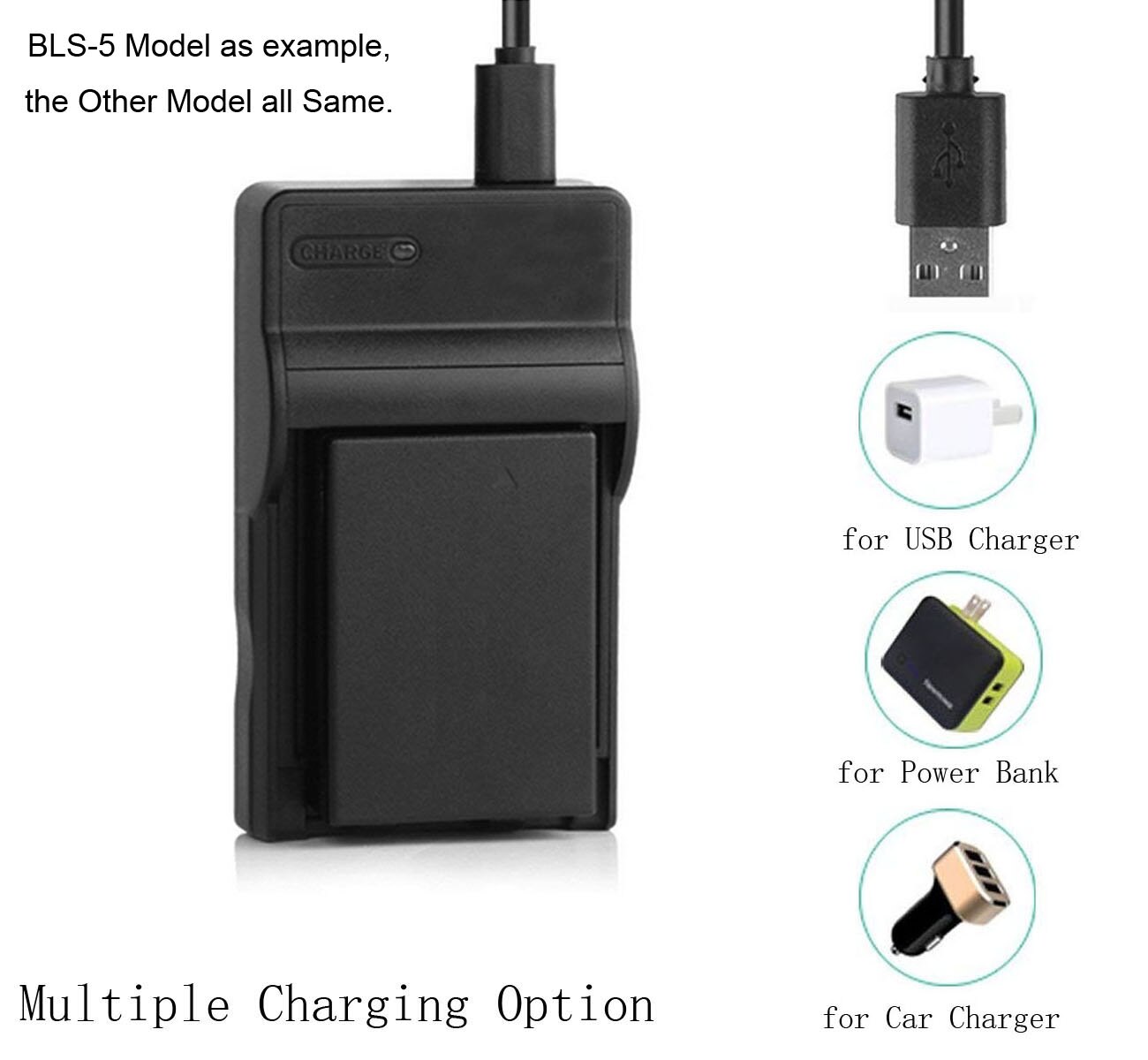 Battery Charger for Samsung VP-D101i, VP- D103i, VP- D105i, VP-D130i, VP-D190i, VP-D530Ti, VP-D590i, VP-D590Ti Camcorder