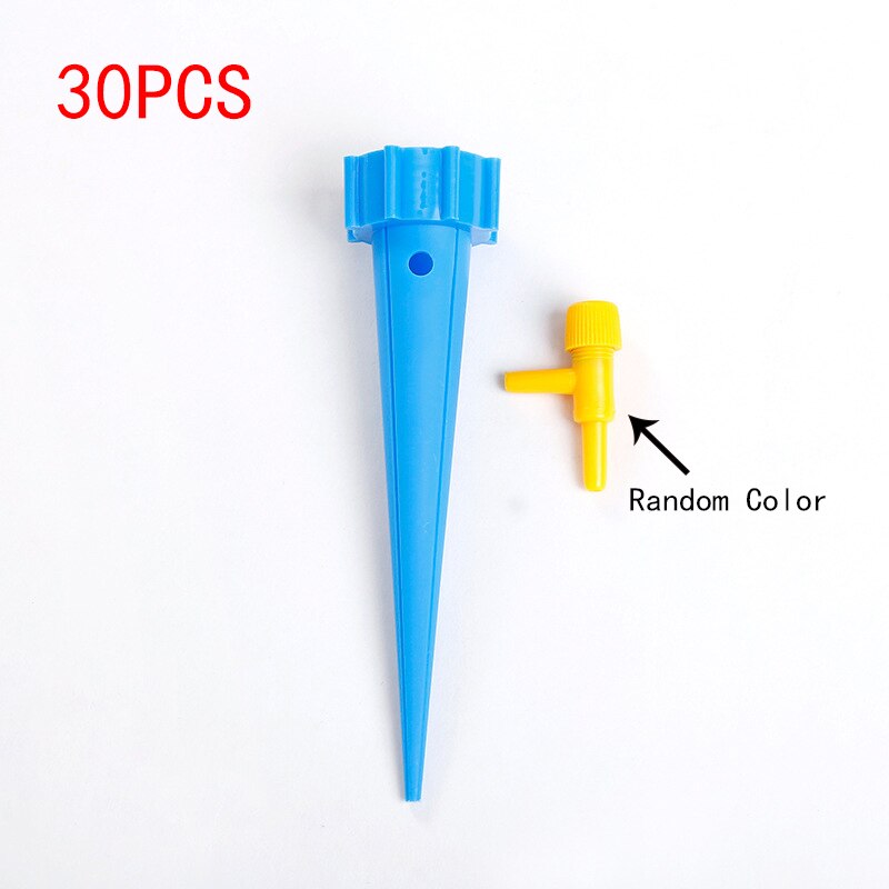 6/12/30PCS Auto Drip Irrigation Watering System Indoor Garden Adjustable Automatic Irrigation Watering Spike for Plants Flower: 30pcs blue