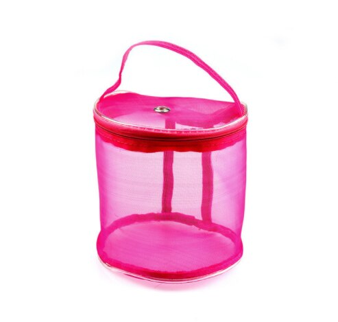 Mylb-bolsa redonda de hilo de tejer, bolso de ganchillo artesanal de nailon, estuche para lana, organizador, cestas de almacenamiento, herramientas de costura de viaje, accesorios de costura: 3