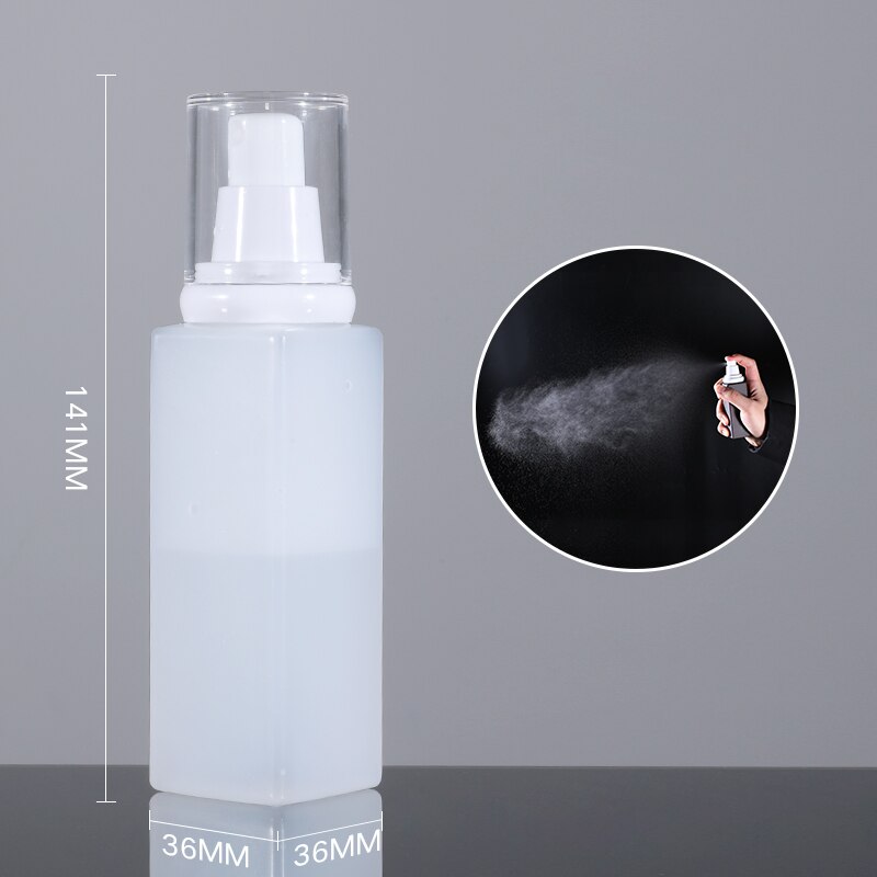 50ML 100ML Empty Liquid Spray Bottle Refillable Perfume Atomizer Alcohol Disinfecta Containers plastic travel bottles 2PCS/lot: 100ML Translucent