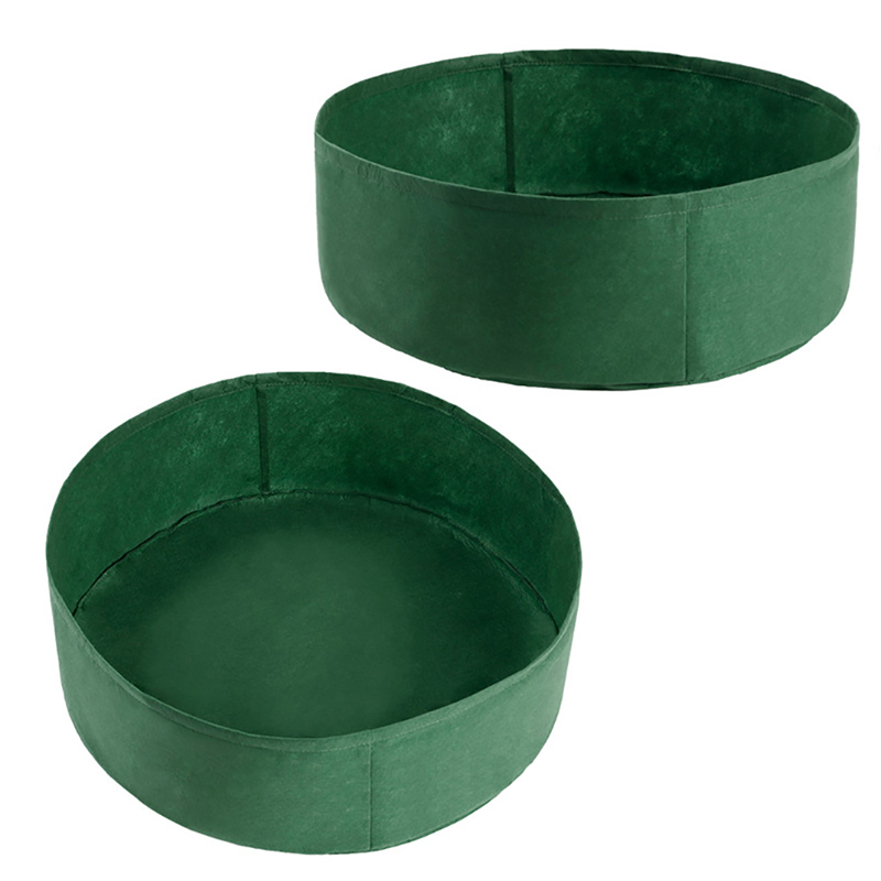 Fabric Raised Garden Bed Round Planting Container Grow Bags Breathable Felt Fabric Planter Pot For Plants Nursery Pot