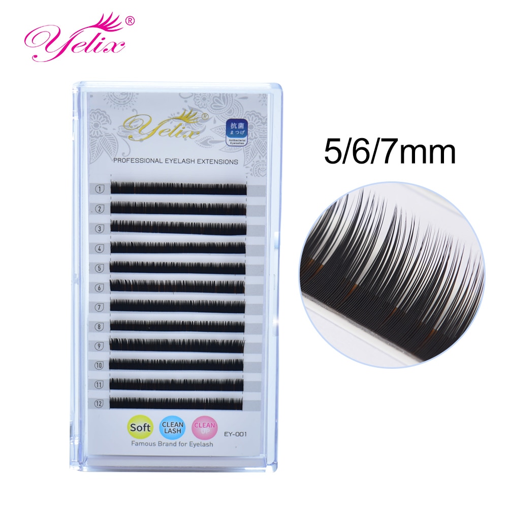 Yelix Bottom Lash Extensions Lagere Wimper 6/7/8Mm Korte Wimper Extensions Onder Wimper Extensions Wenkbrauw Wimpers make-Up