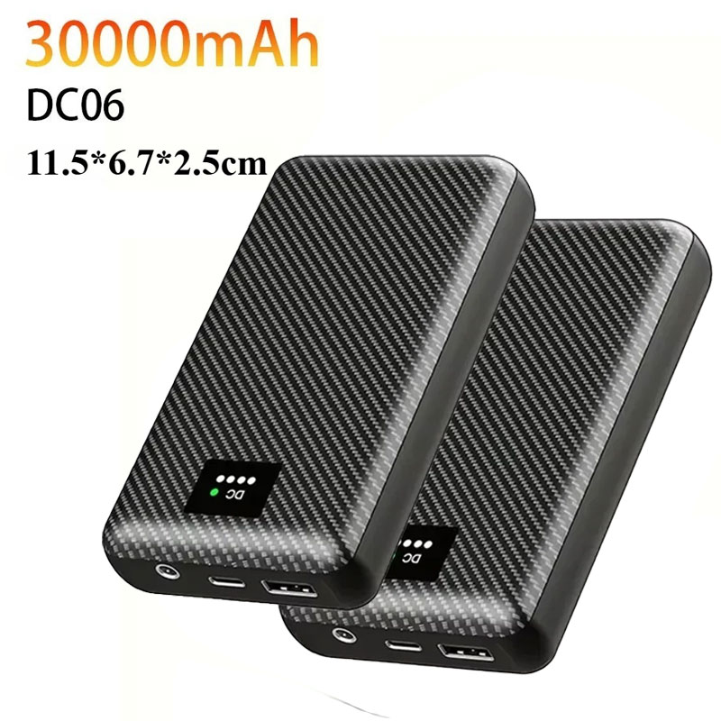 Powerbank 40000mAh Port DC 7.4V chauffage Portable alimentation Mobile pour gilet chauffant veste gants équipement de chauffage électrique: BLANC / 30000mAh