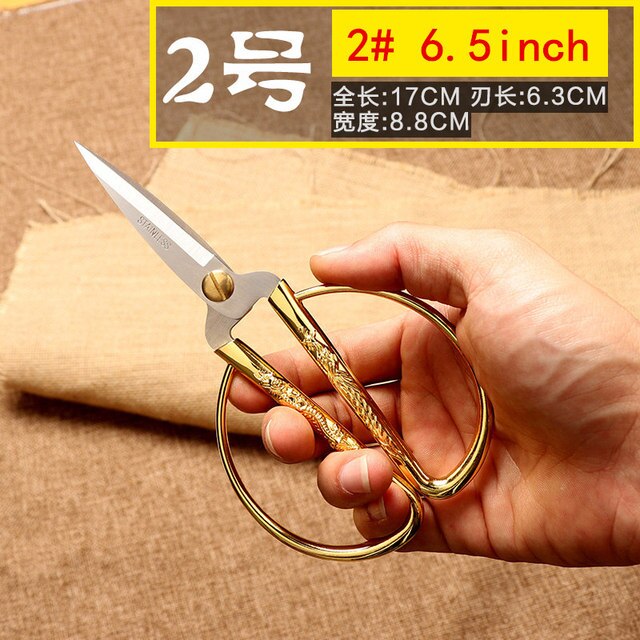 1Pcs Professionele Kleermaker Schaar Naaien Schaar Borduurwerk Schaar Gereedschap Voor Naaien Craft Schaar Stof Cutter Scharen: 6.5 Inch 17cm