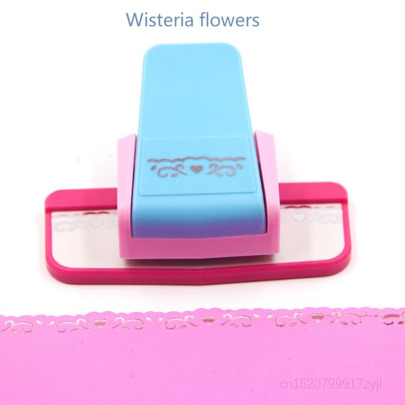 DIY Paper Cutting Tools Paper Puncher Crafting Border Hand Punch Lace Heart Flower Paper Punch for Scrapbooking Arts: F
