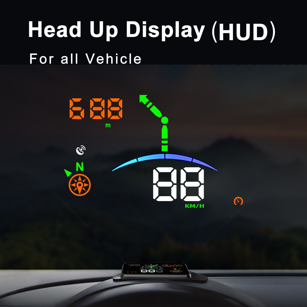 HUD H8 Head-up display Speedometer Car Windscreen Speed Projector Overspeed RPM Voltage Alarm Car electronic car alarm