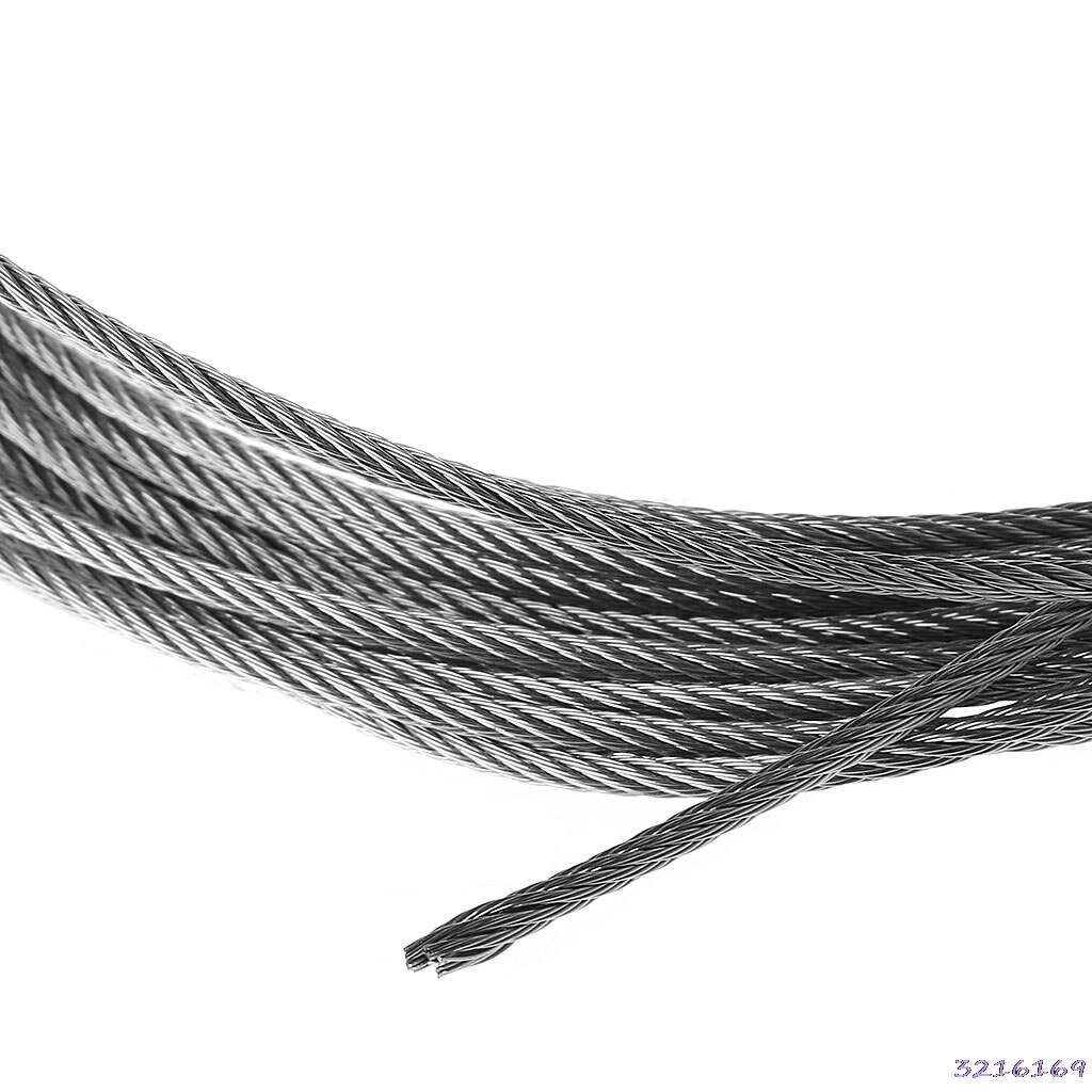 5m 304 Stainless Steel Wire Rope Soft Fishing Lifting Cable 7x7 Clothesline