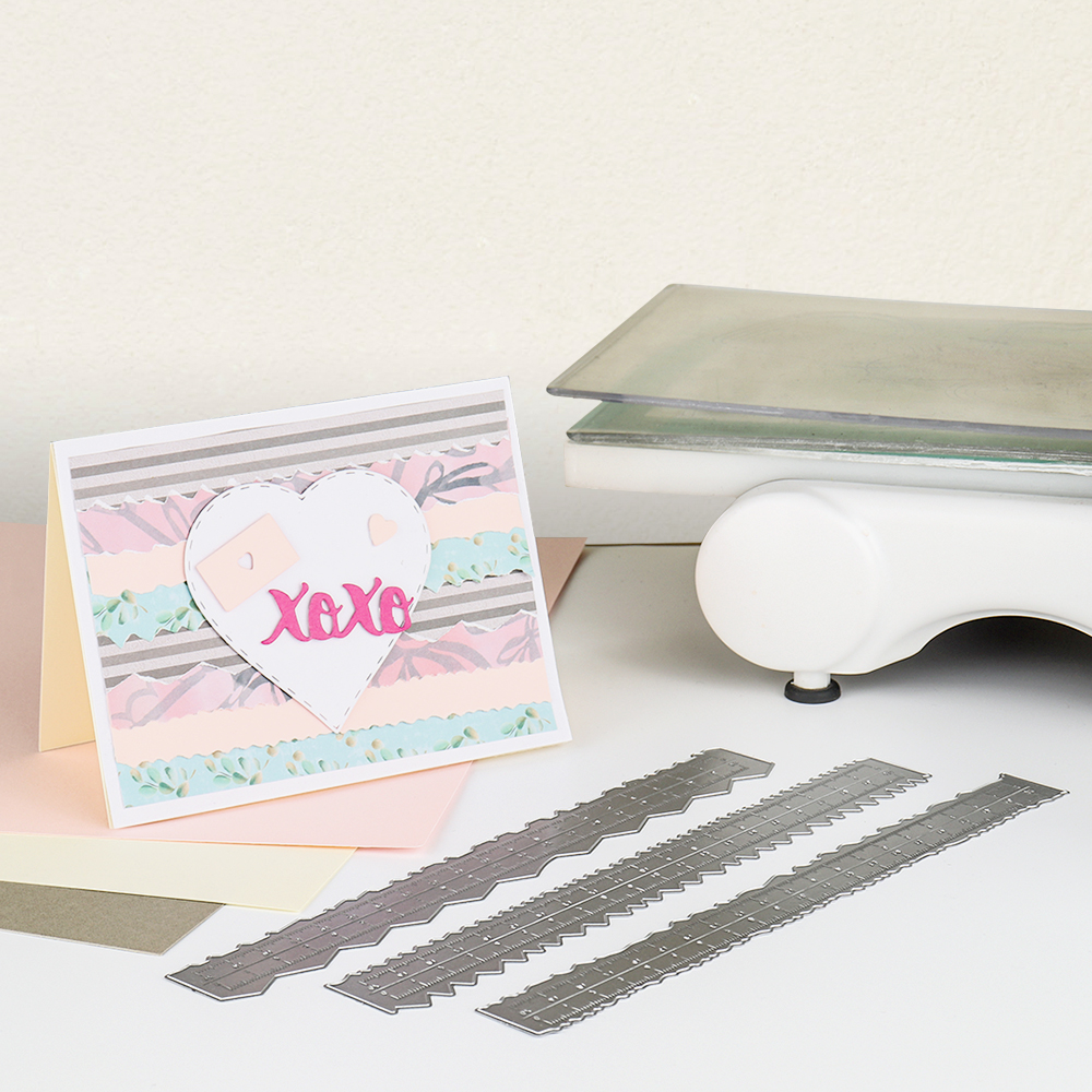 3 rodzaje uniwersalnych linijek robić wycinania papieru i metalowych matryc robić wycinania Deckle krawędź Liniarki robić DIY Scrapbooking rękodzieło papier karty