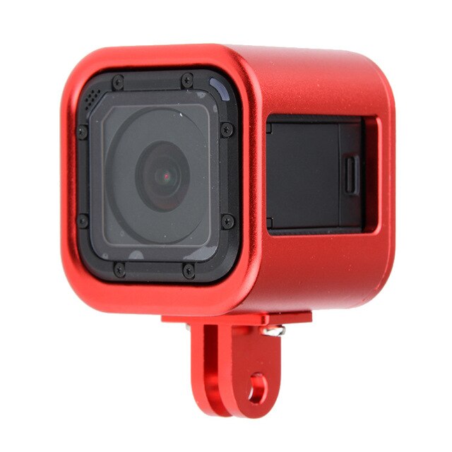 Funda Carcasa protectora de aluminio CNC para GoPro Hero 4/5, accesorios de Cámara de Acción de deporte: Color rojo