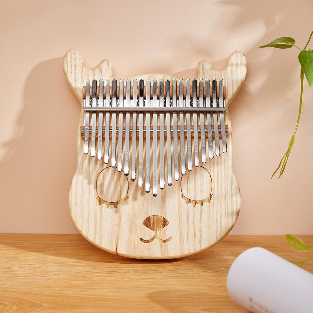 En forma de ciervo, instrumento Musical Kalimba de 17teclas, acrílico transparente para el hogar, Kalimba de madera, de cumpleaños, Piano de pulgar