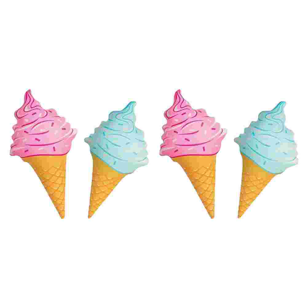 4pcs Multifunctional Ice Cream Swimming Floats Swimming Pool Supplies for Beach