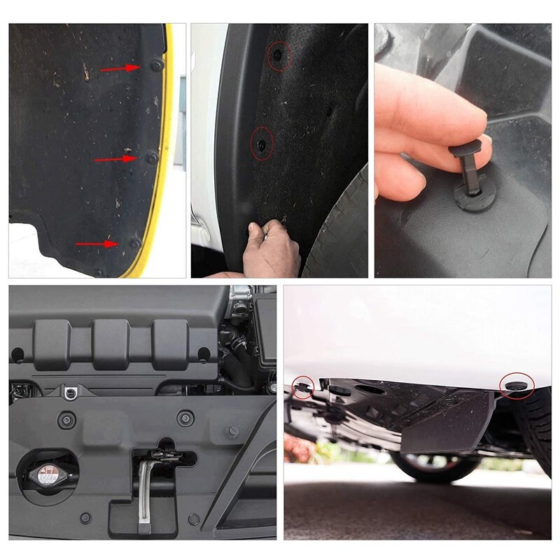120 stk bil plastnitter holder 6.m 8mm 9mm 10mm ekspansionsskruer udskiftningssæt kofanger skubbe nitte clips
