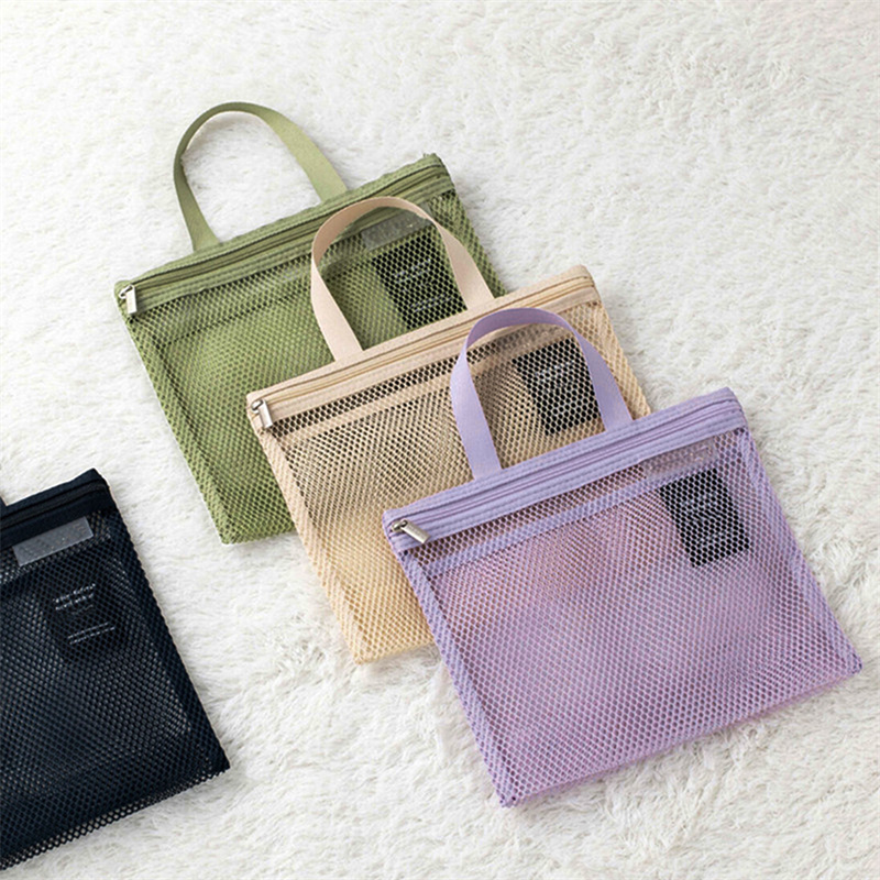 Mesh Make-up Toilettas Opbergzakken Handtassen Draagbare Reizen Wassen Lichaam Douche Gereedschap Organizer Hangende Cosmetische Organizer Pouch
