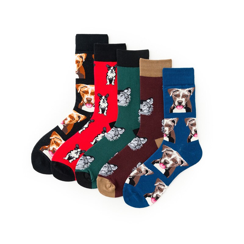 Flamingo Print Women Socks Cotton Colorful Cartoon Sport Men Sock Cute Funny Happy kawaii Dog Cycling Christmas