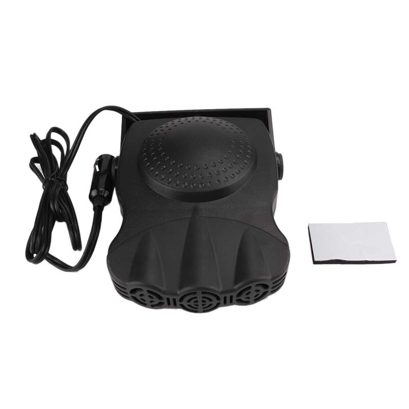 Draagbare Auto Ventilator, 2 In 1 Elektrische Auto Ventilator Met Koeling & Verwarming Functie Ontdooier Defogger 12V, 3-Outlet Plug Verstelbare Therm