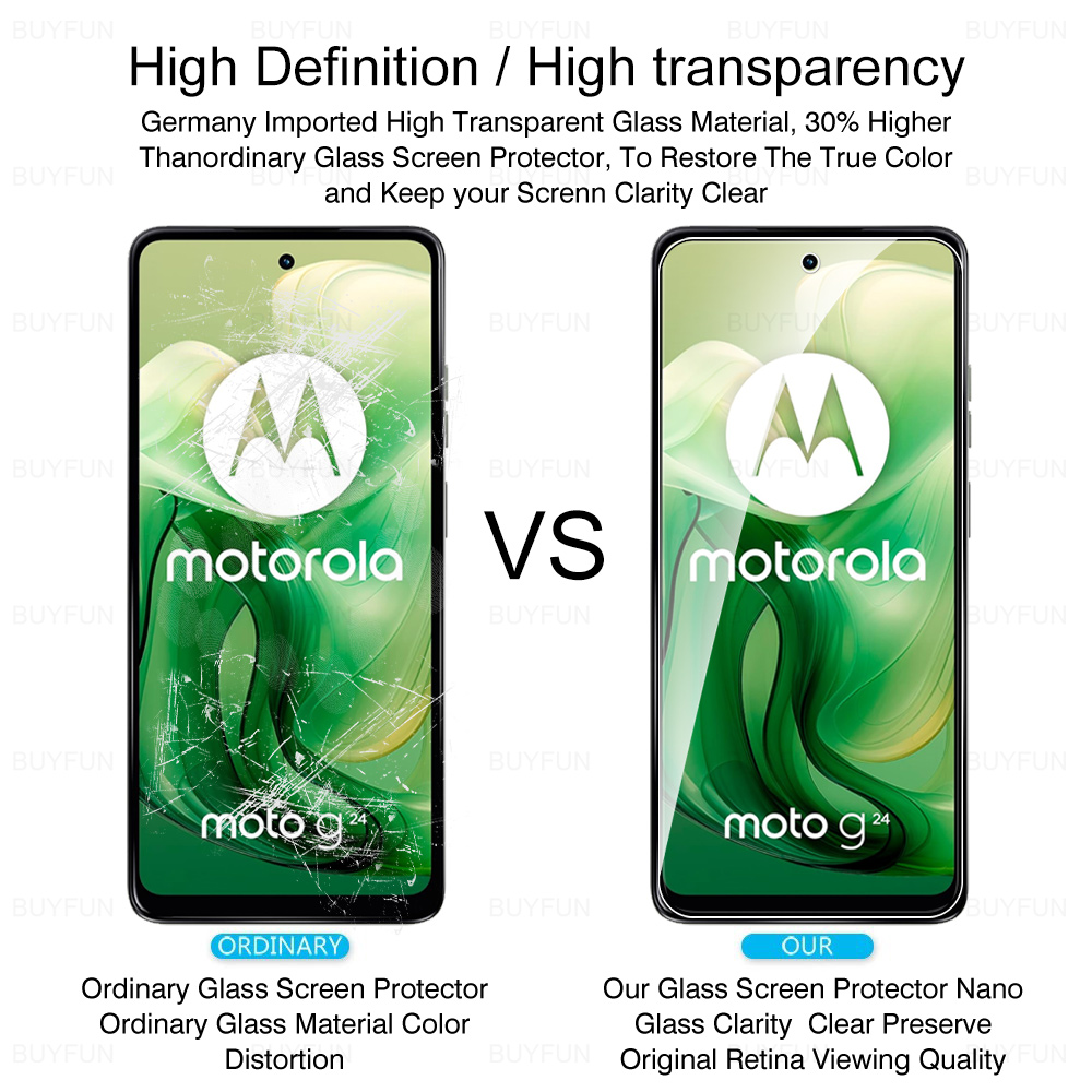 6 -i- 1 hærdet glascover til motorola moto  g24 skærmbeskytter  g 24 power  g04 g04s g14 g34 g54 g64 g84 5g linsebeskyttelsesfilm