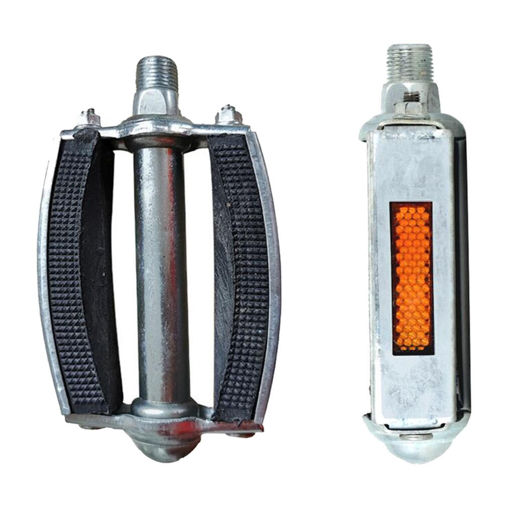 Anti-Slip Bicycle Pedal Rubber Block Pedals Vintage Retro Style Mountain Road Bike Flat Pedal Cycling Pedals Cycling Parts: Silver
