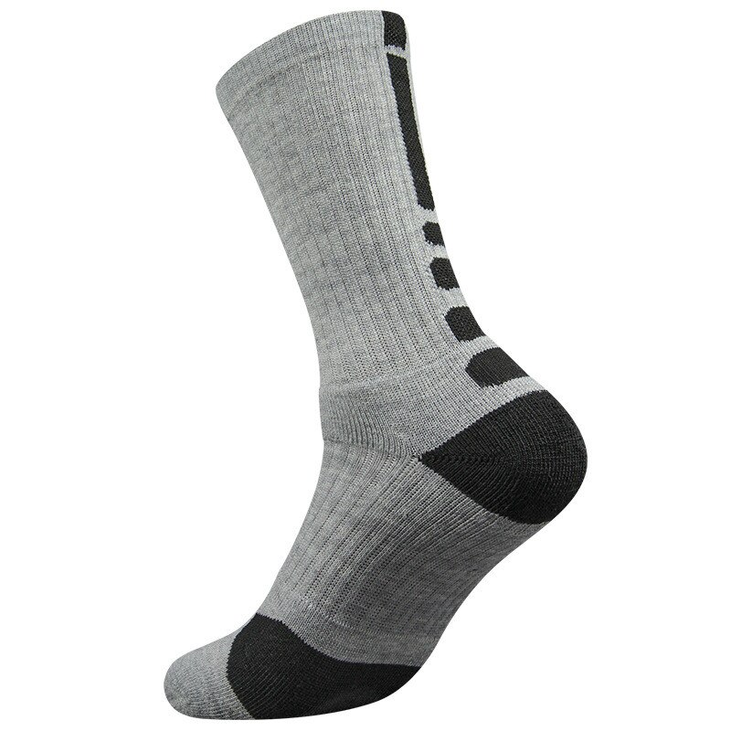 Männer Socken draussen Sport Socken Radfahren Socken Fahrrad Schuhe Für Rennrad Socken Lauf Basketball Socken EU 39-45: QJFH002-grau