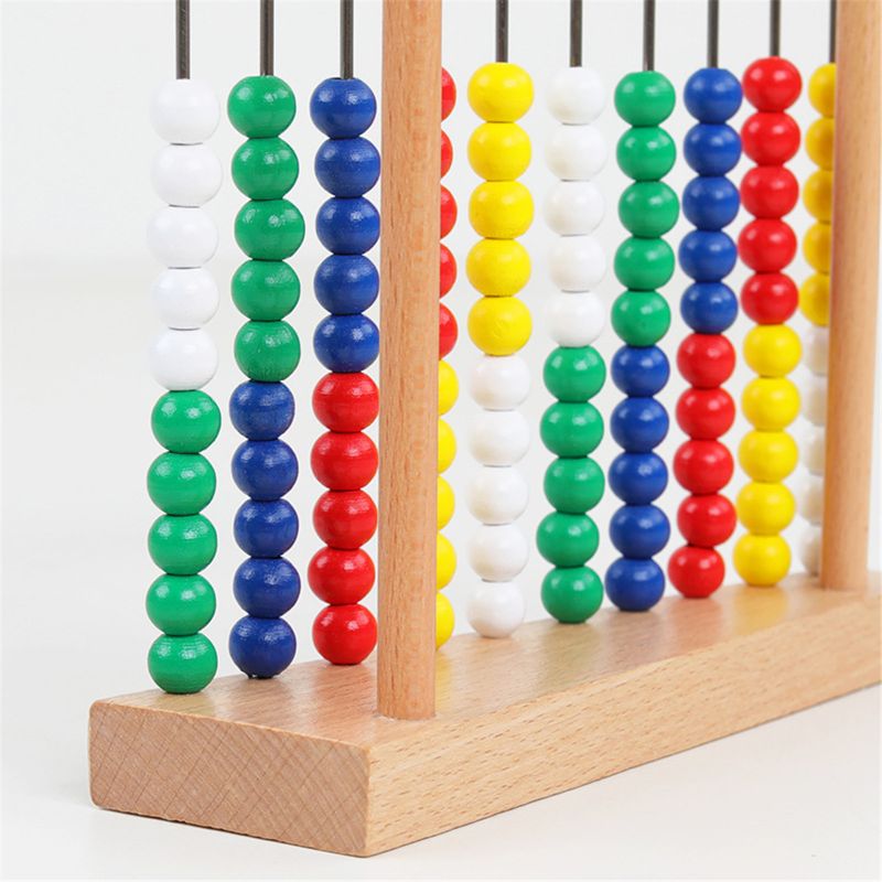 6.5 "Abacus Classic Houten Speelgoed 123 Learning Math Tellen Kralen Educatief Tellers Speelgoed Voor Baby Peuter