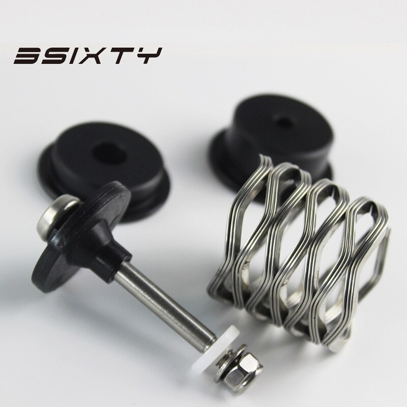 3SIXTY Titanium Bolt Sand Blast Wave Spring Rear Shock Suspension Shox for Brompton Bicycles