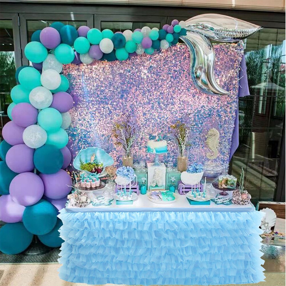 Multi-Kleur Bruiloft Tule Tutu Tafel Rok Servies Verjaardag Baby Shower Xmas Decor