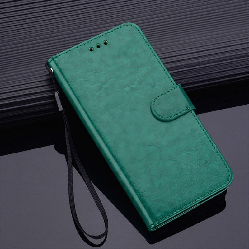 Coque portefeuille à rabat en cuir pour Samsung Galaxy J5 , étui de téléphone en Silicone J510, J510F: Dark Green
