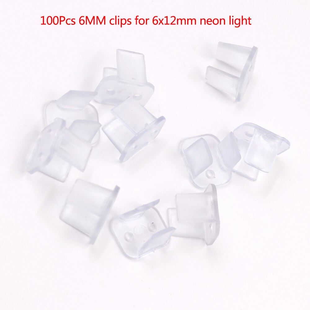 Lampa neonowa zaślepka/klipsy/złącze środkowe/kołki miedziane/linia spawalnicza do 5-220V 6x12mm 8x16mm Neon Led Rope Sealed zaślepki: 100pcs 6MM clip