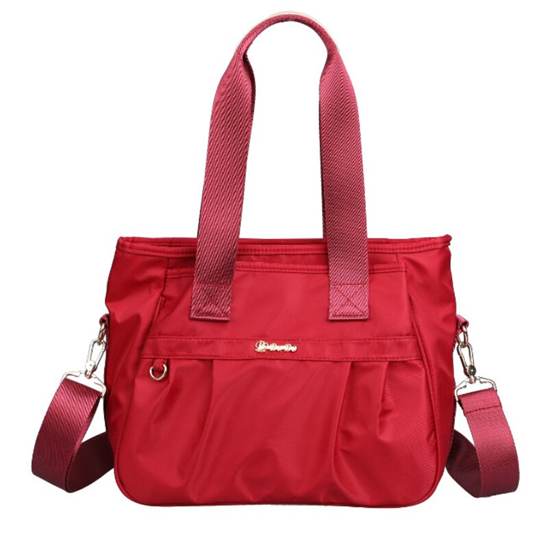 Women Nylon Shoulder Bags purses and handbags luxury Designers Luxury Female Top-handle Bags Brand Handbags: Red