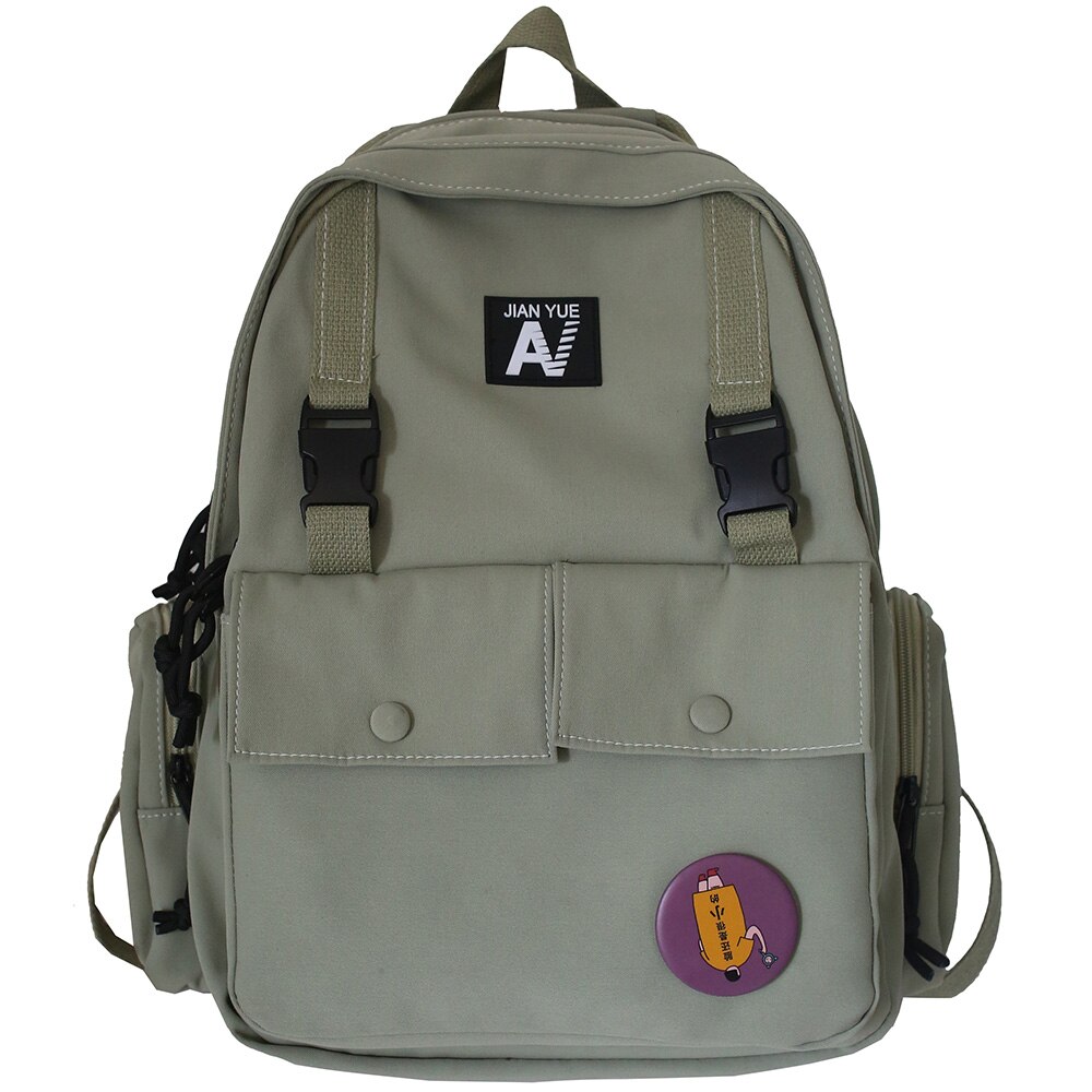 Student Men Trendy Backpack Women Boy School Bag Kawaii Girl Waterproof Nylon Backpack Male Book Female College Bag Lady: green