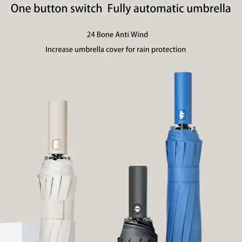 Fully automatic umbrella for both rain and sunshine, reinforced sun protection, UV protection, sun shading, folding umbrella