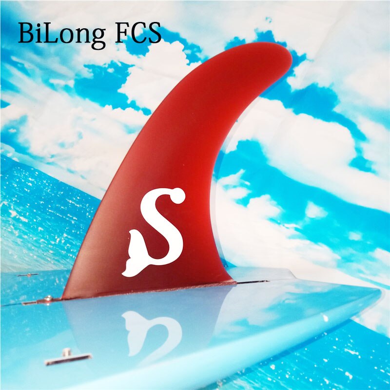 Bilong fcs surfbræt fin fiberglass center single box 7-8-9-10.6 "inch longboard os base sup surf finner padle board finner